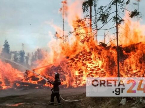 Πολύ υψηλός ο κίνδυνος εκδήλωσης πυρκαγιάς στην Κρήτη το Σάββατο