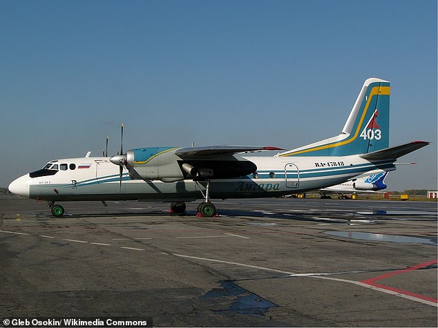 The An-24 is an ageing propeller aircraft developed in the Soviet Union during the late 1950s as a transport plane (pictured: Stock image of An-24 operated by Angara Airlines