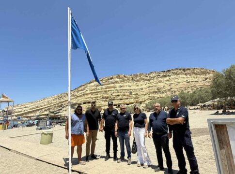 Τρεις Γαλάζιες Σημαίες για το 2025 στον Δήμο Φαιστού