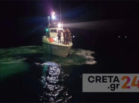 Βραδινή επιχείρηση για τη διάσωση δεκάδων μεταναστών νότια του Ηρακλείου