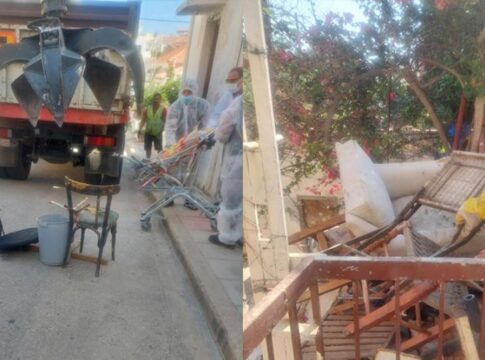 Επιχείρηση του δήμου Χανίων σε σπίτι – σκουπιδότοπο – Επιτέθηκε σε υπάλληλο του υγειονομικού η ιδιοκτήτρια