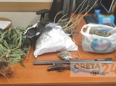 Hράκλειο: Είχε στο σπίτι του κάνναβη, χασισόδεντρα και κυνηγετικό όπλο