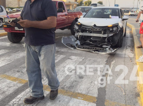 Hράκλειο: Το τροχαίο στην παραλιακή προκάλεσε κυκλοφοριακό κομφούζιο