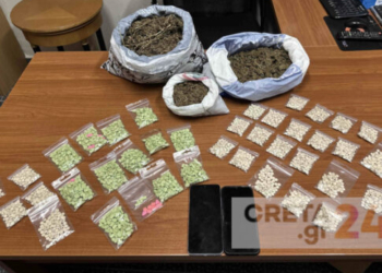 Ηράκλειο: Χειροπέδες σε δύο διακινητές ναρκωτικών – Κάνναβη και χιλιάδες χάπια στα σπίτια τους
