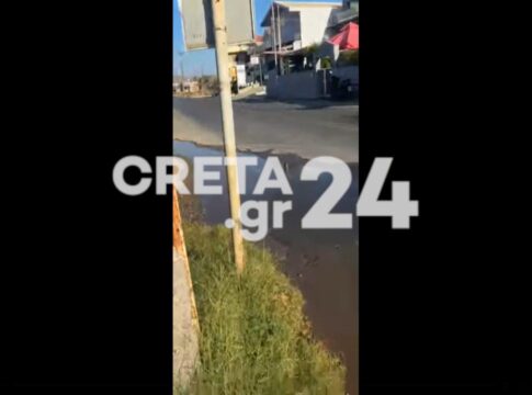 Κοκκίνη Χάνι: Νερό – ποτάμι σε κεντρικό δρόμο από σπασμένο σωλήνα- Βίντεο