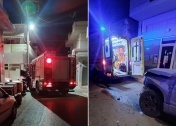 Κρήτη: Αυτοκίνητα συγκρούστηκαν σε διασταύρωση – Εγκλωβίστηκε οδηγός