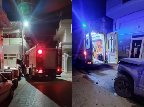 Κρήτη: Αυτοκίνητα συγκρούστηκαν σε διασταύρωση – Εγκλωβίστηκε οδηγός