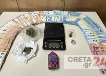 Κρήτη: Τον έπιασαν με «βράχο» κάνναβης και πάνω από 22.000 ευρώ