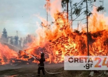 Πολύ υψηλός ο κίνδυνος εκδήλωσης πυρκαγιάς στην Κρήτη την Πέμπτη