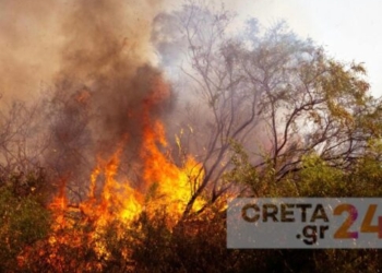Πυρκαγιές: Σε «πορτοκαλί» συναγερμό ολόκληρη η Κρήτη τη Δευτέρα