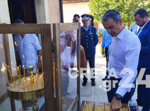 Στα Χανιά για την γιορτή του Δεκαπενταύγουστου ο Κυριάκος Μητσοτάκης