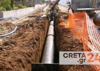 Βλάβη στον κεντρικό αγωγό ύδρευσης στο Μάλεμε Χανίων