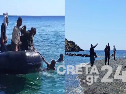 Αποβίβαση μεταναστών στους Καλούς Λιμένες: Το βίντεο και οι “selfie” της άφιξης