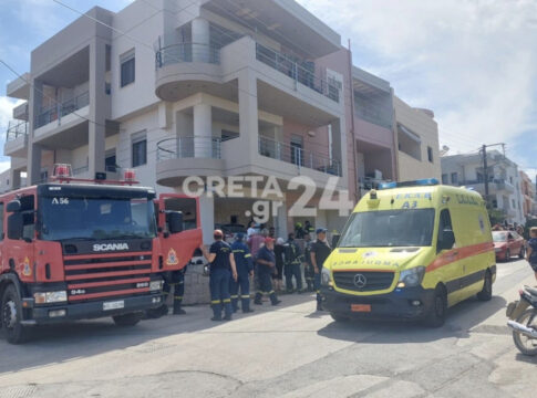 Ηράκλειο: Αναστάτωση από φωτιά σε πολυκατοικία (φωτογραφίες)