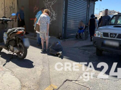 Ηράκλειο: Τροχαίο με αγροτικό και μηχανάκι στην παραλιακή