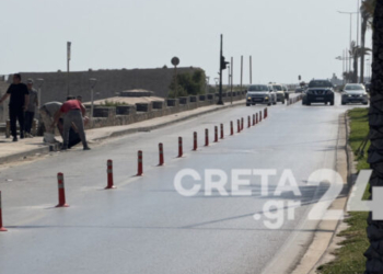 Ηράκλειο: «Ξηλώνονται» τα κολωνάκια και από την παραλιακή