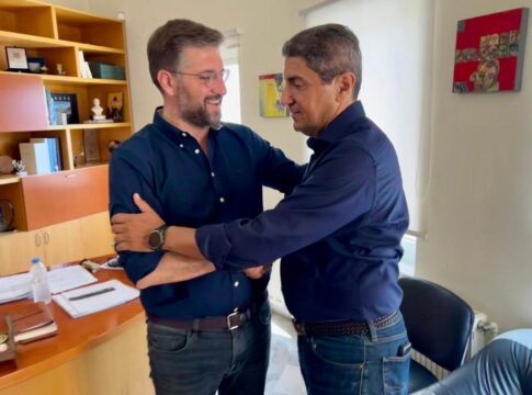 Λευτέρης Αυγενάκης – Μενέλαος Μποκέας: Συνάντηση εργασίας για τα έργα αναπλάσεων, σχολείων και υποδομών στο Μαλεβίζι