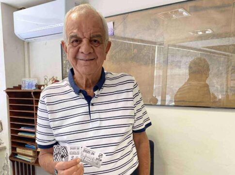 Ο ιστορικός παράγοντας του ΟΦΗ Γιάννης Αδάμης κοντά στην προσπάθεια της ομάδας βόλεϊ