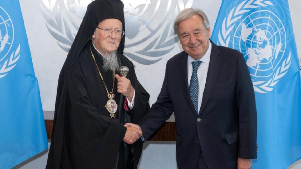 O Οικουμενικός Πατριάρχης συναντήθηκε με τον ΓΓ του ΟΗΕ στη Νέα Υόρκη