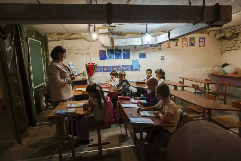 Υπόγειο σχολείο στην Ουκρανία