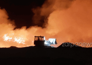 Σε εξέλιξη η φωτιά που εκδηλώθηκε στον χώρο υγειονομικής ταφής απορριμμάτων στα Χανιά
