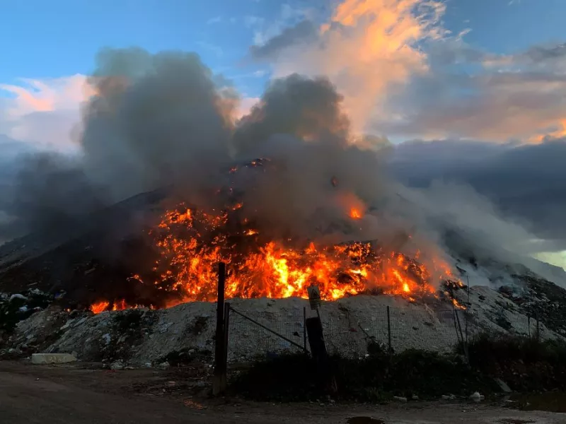 Πυρκαγιά στον ΧΥΤΑ Χανίων