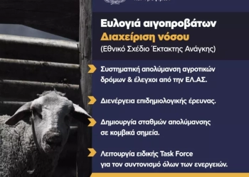 Τα μέτρα για τον περιορισμό και εκρίζωση της ευλογιάς των αιγοπροβάτων