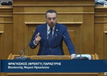 Τη χρηματοδότηση κατασκευής αρδευτικού δικτύου με το ανακυκλωμένο νερό στο Ηράκλειο ζήτησε ο Φραγκίσκος Παρασύρης