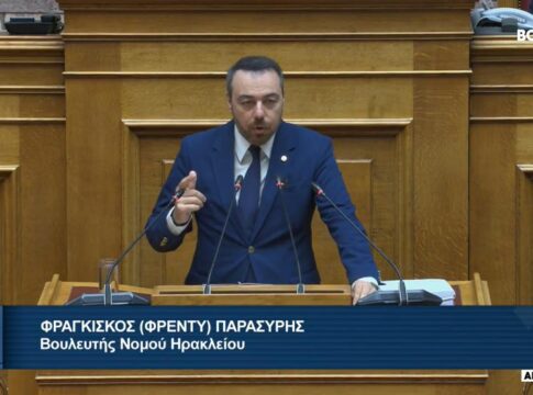 Τη χρηματοδότηση κατασκευής αρδευτικού δικτύου με το ανακυκλωμένο νερό στο Ηράκλειο ζήτησε ο Φραγκίσκος Παρασύρης