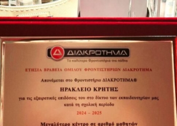 Βράβευση για το ΔΙΑΚΡΟΤΗΜΑ Ηρακλείου