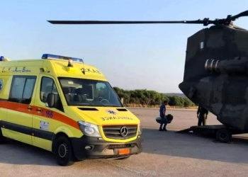 «Αερογέφυρα ζωής» για άνδρα με έμφραγμα από τη Σαντορίνη στο Ηράκλειο