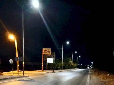 Αναβάθμιση Ηλεκτροφωτισμού στην Παλιά Εθνική Οδό μπροστά από την πρώην Αμερικανική Βάση Γουρνών