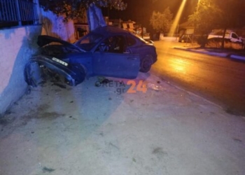 Χανιά: Έχασε τον έλεγχο του αυτοκινήτου και έπεσε σε τοίχο – Δείτε φωτογραφίες
