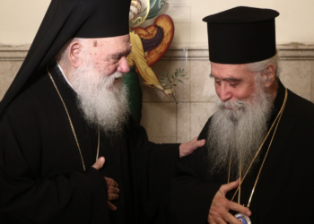 Επίσκεψη του Αρχιεπισκόπου Σινά στον Αρχιεπίσκοπο Ιερώνυμο