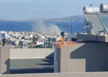Hράκλειο: Αναστάτωση από φωτιά σε σπίτι – Καπνοί σκέπασαν την περιοχή