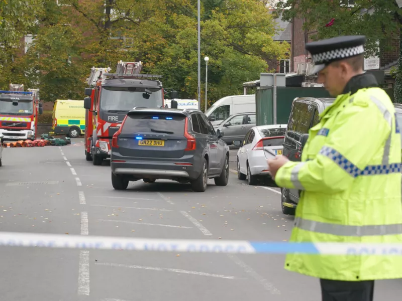 Αστυνομικός στη σκηνή επίθεσης