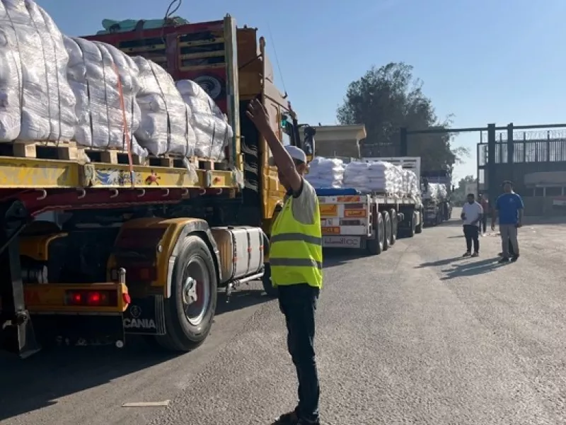 Ανθρωπιστική βοήθεια φορτηγό