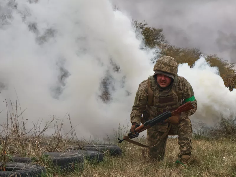 Ουκρανός στρατιώτης σε δράση