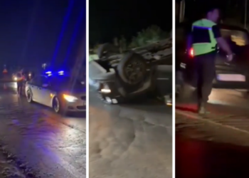 Σύγκρουση ΙΧ στον ΒΟΑΚ – «Τούμπαρε» το ένα αυτοκίνητο (εικόνες & βίντεο)