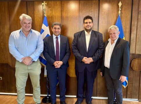 Συνάντηση Αυγενάκη – Λιβάνιου – Νικολιδάκη για έργα υποδομής, αθλητικές εγκαταστάσεις και το ζήτημα της λειψυδρίας στον Δήμο Φαιστού