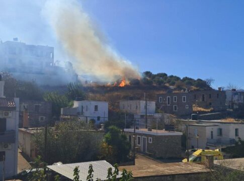 Υπό πλήρη έλεγχο τέθηκε η φωτιά στα Ανώγεια