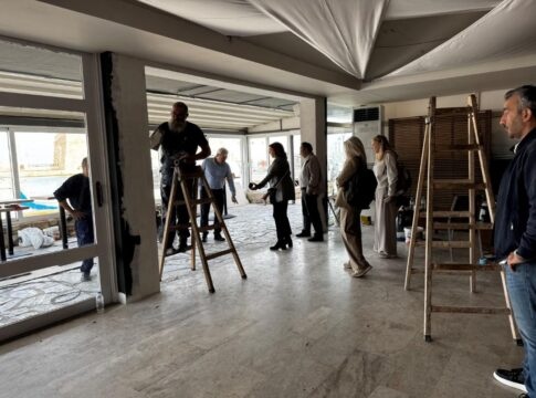 Φωτογραφίες από την ανακαίνιση του Café Restaurant «Marina»