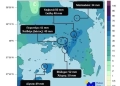 Κακοκαιρία Adel στην Αθήνα: Σε Φάληρο, Άλιμο και Κηφισιά τα μεγαλύτερα ύψη βροχόπτωσης έως σήμερα το πρωί - Χάρτης