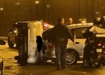 Καραμπόλα στη γέφυρα της Χαμοστέρνας – Αναποδογύρισε ΙΧ