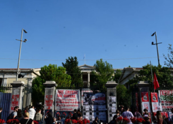 Κατάμεστο το Πολυτεχνείο: Μικροί και μεγάλοι αφήνουν ένα λουλούδι στο προαύλιο - Δείτε βίντεο