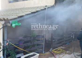 Ρέθυμνο: Κινητοποίηση της πυροσβεστικής για φωτιά σε σπίτι – Δείτε φωτογραφίες