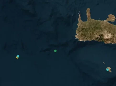 Σεισμός στην Κρήτη – Ανοιχτά της Παλαιοχώρας το επίκεντρο