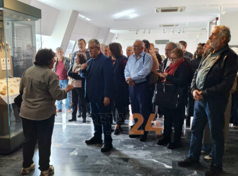 Στο μουσείο Αρχαίας Ελεύθερνας ο Δημήτρης Κουτσούμπας