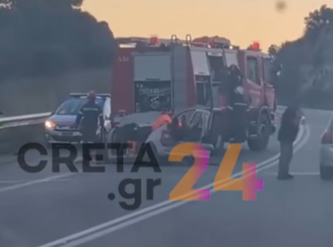 Θανατηφόρο τροχαίο πριν στο Αστρίτσι Ηρακλείου: Βίντεο λίγα λεπτά μετά την σφοδρή σύγκρουση των οχημάτων!
