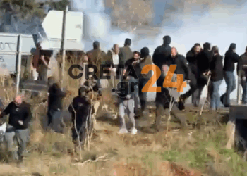 Αγροτοκτηνοτρόφοι: Βίντεο από τον πετροπόλεμο στο αεροδρόμιο Ηρακλείου